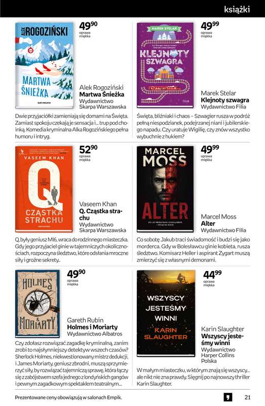 Empik - gazetka promocyjna Tom kultury: książki od środy 29.10 do wtorku 11.11 - strona 21