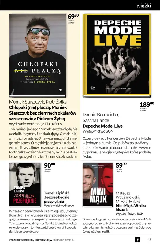 Empik - gazetka promocyjna Tom kultury: książki od środy 29.10 do wtorku 11.11 - strona 43