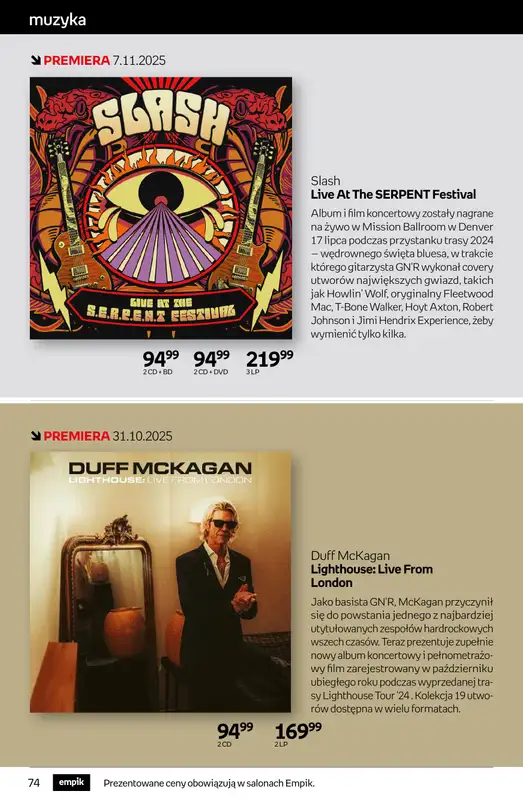 Empik - gazetka promocyjna Tom kultury: muzyka od środy 29.10 do wtorku 11.11 - strona 7