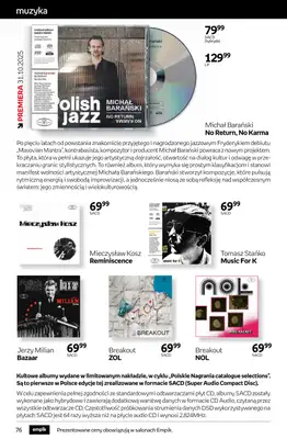 Empik - gazetka promocyjna Tom kultury: muzyka od środy 29.10 do wtorku 11.11 - strona 9 Empik - gazetka promocyjna Tom kultury: muzyka od środy 29.10 do wtorku 11.11 - strona 9