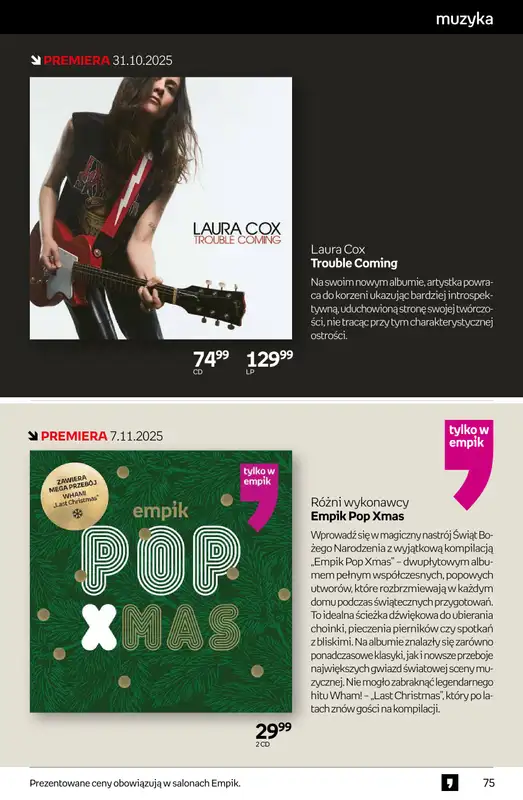Empik - gazetka promocyjna Tom kultury: muzyka od środy 29.10 do wtorku 11.11 - strona 8