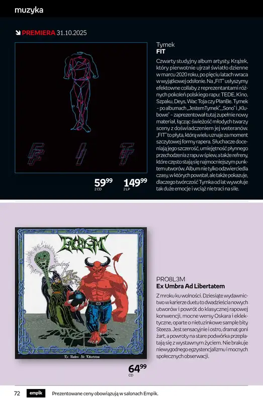Empik - gazetka promocyjna Tom kultury: muzyka od środy 29.10 do wtorku 11.11 - strona 5
