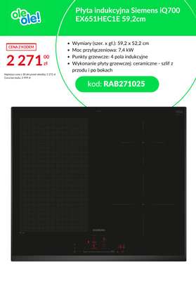 Płyta indukcyjna Siemens iQ700 EX651HEC1E 59,2cm