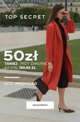 Top Secret - gazetka promocyjna -50 zł przy zakupach za min. 199,99 zł od czwartku 30.10 do piątku 31.10