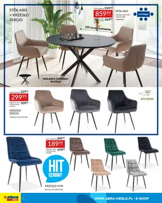 Abra Meble - gazetka promocyjna Moc promocji - stoły i krzesła w super cenach od poniedziałku 03.11 do poniedziałku 17.11 - strona 4 Abra Meble - gazetka promocyjna Moc promocji - stoły i krzesła w super cenach od poniedziałku 03.11 do poniedziałku 17.11 - strona 4