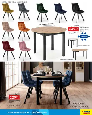 Abra Meble - gazetka promocyjna Moc promocji - stoły i krzesła w super cenach od poniedziałku 03.11 do poniedziałku 17.11 - strona 5 Abra Meble - gazetka promocyjna Moc promocji - stoły i krzesła w super cenach od poniedziałku 03.11 do poniedziałku 17.11 - strona 5