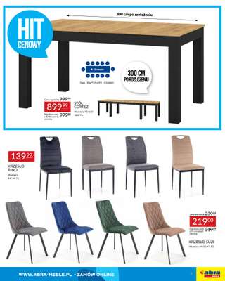 Abra Meble - gazetka promocyjna Moc promocji - stoły i krzesła w super cenach od poniedziałku 03.11 do poniedziałku 17.11 - strona 7