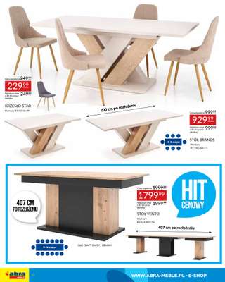 Abra Meble - gazetka promocyjna Moc promocji - stoły i krzesła w super cenach od poniedziałku 03.11 do poniedziałku 17.11 - strona 10