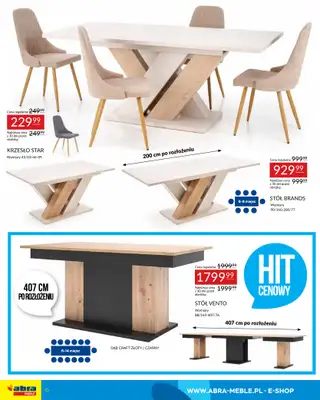 Abra Meble - gazetka promocyjna Moc promocji - stoły i krzesła w super cenach od poniedziałku 03.11 do poniedziałku 17.11 - strona 10 Abra Meble - gazetka promocyjna Moc promocji - stoły i krzesła w super cenach od poniedziałku 03.11 do poniedziałku 17.11 - strona 10