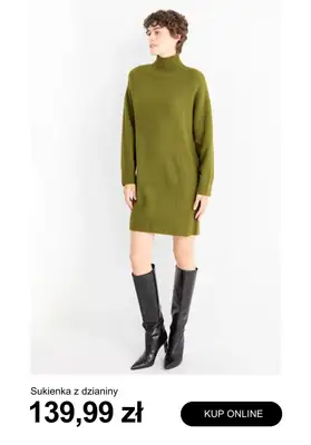 C&A - gazetka promocyjna Sukienki dzianinowe od piątku 31.10  - strona 4 C&A - gazetka promocyjna Sukienki dzianinowe od piątku 31.10  - strona 4