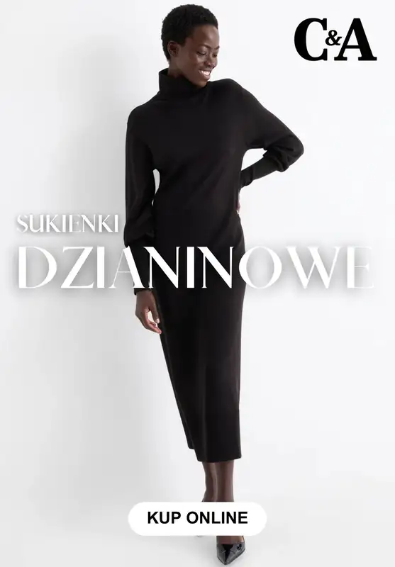 C&A - gazetka promocyjna Sukienki dzianinowe od piątku 31.10 