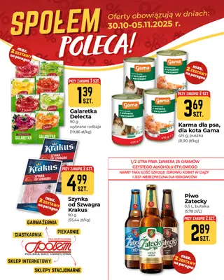 Społem Częstochowa - gazetka promocyjna Plakaty promocyjne od czwartku 30.10 do środy 05.11 - strona 3 Społem Częstochowa - gazetka promocyjna Plakaty promocyjne od czwartku 30.10 do środy 05.11 - strona 3