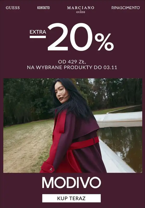 BEST SALE - gazetka promocyjna Modivo | Extra -20%na wybrane produkty od 429 zł  