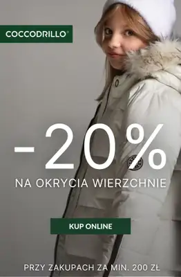 BEST SALE - gazetka promocyjna Coccodrillo | -20% na okrycia wierzchnie od czwartku 30.10  BEST SALE - gazetka promocyjna Coccodrillo | -20% na okrycia wierzchnie od czwartku 30.10