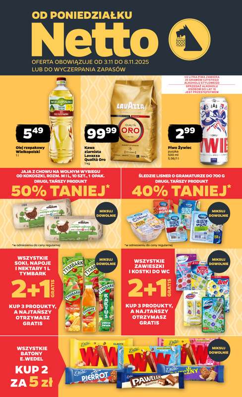 Netto - gazetka promocyjna Gazetka Spo偶ywcza od poniedzia艂ku 03.11 do soboty 08.11 Netto - gazetka promocyjna Gazetka Spo偶ywcza od poniedzia艂ku 03.11 do soboty 08.11