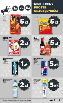 Netto - gazetka promocyjna Gazetka Spożywcza od poniedziałku 03.11 do soboty 08.11 - strona 5 Netto - gazetka promocyjna Gazetka Spożywcza od poniedziałku 03.11 do soboty 08.11 - strona 5