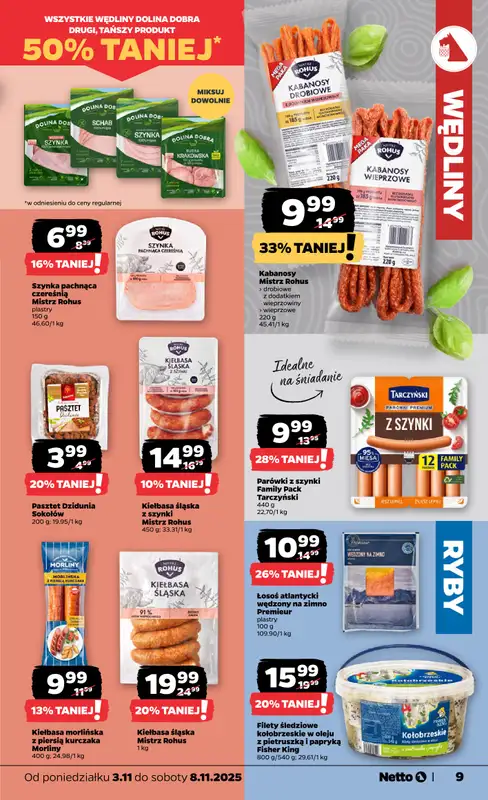 Netto - gazetka promocyjna Gazetka Spożywcza od poniedziałku 03.11 do soboty 08.11 - strona 9