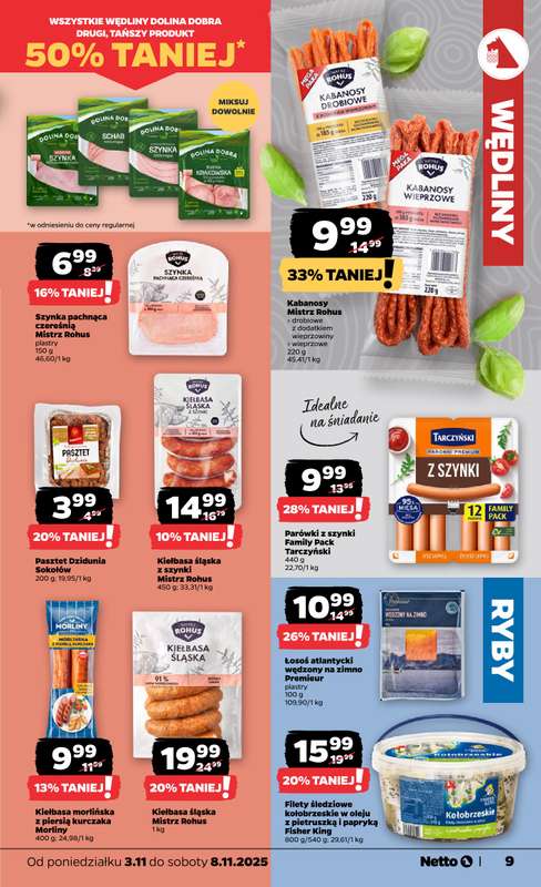 Netto - gazetka promocyjna Gazetka Spo偶ywcza od poniedzia艂ku 03.11 do soboty 08.11 - strona 9 Netto - gazetka promocyjna Gazetka Spo偶ywcza od poniedzia艂ku 03.11 do soboty 08.11 - strona 9