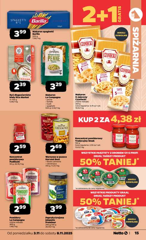 Netto - gazetka promocyjna Gazetka Spo偶ywcza od poniedzia艂ku 03.11 do soboty 08.11 - strona 15 Netto - gazetka promocyjna Gazetka Spo偶ywcza od poniedzia艂ku 03.11 do soboty 08.11 - strona 15