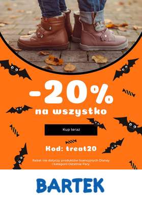 BEST SALE - gazetka promocyjna Bartek | -20% na wszystko od czwartku 30.10 do niedzieli 02.11