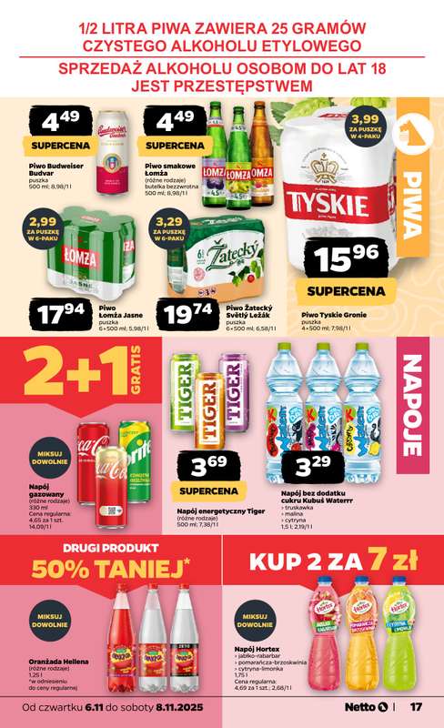 Netto - gazetka promocyjna Gazetka Spożywcza od czwartku 06.11 do soboty 08.11 - strona 17