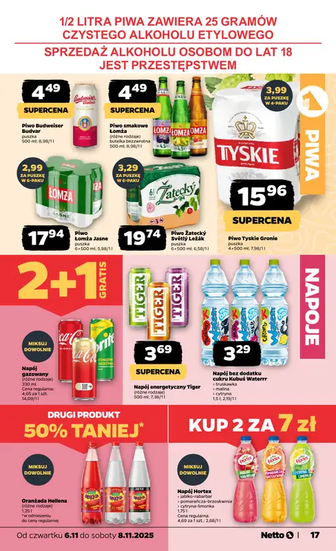 Netto - gazetka promocyjna Gazetka Spożywcza od czwartku 06.11 do soboty 08.11 - strona 17