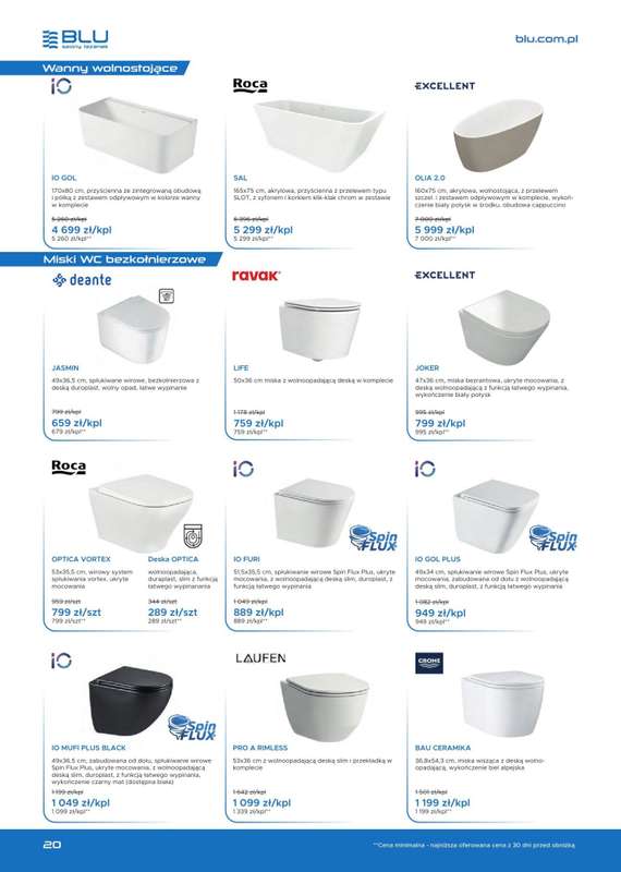 Blu Salony Łazienek - gazetka promocyjna Gazetka od soboty 01.11 do soboty 28.02 - strona 20