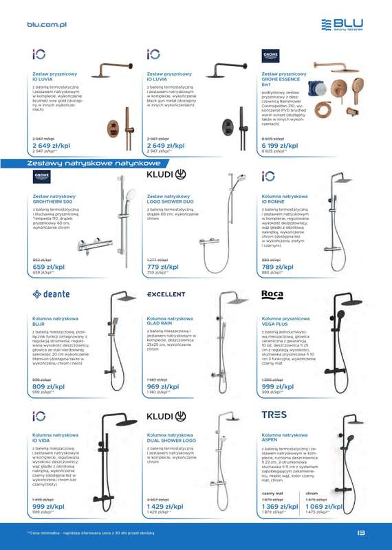 Blu Salony Łazienek - gazetka promocyjna Gazetka od soboty 01.11 do soboty 28.02 - strona 13