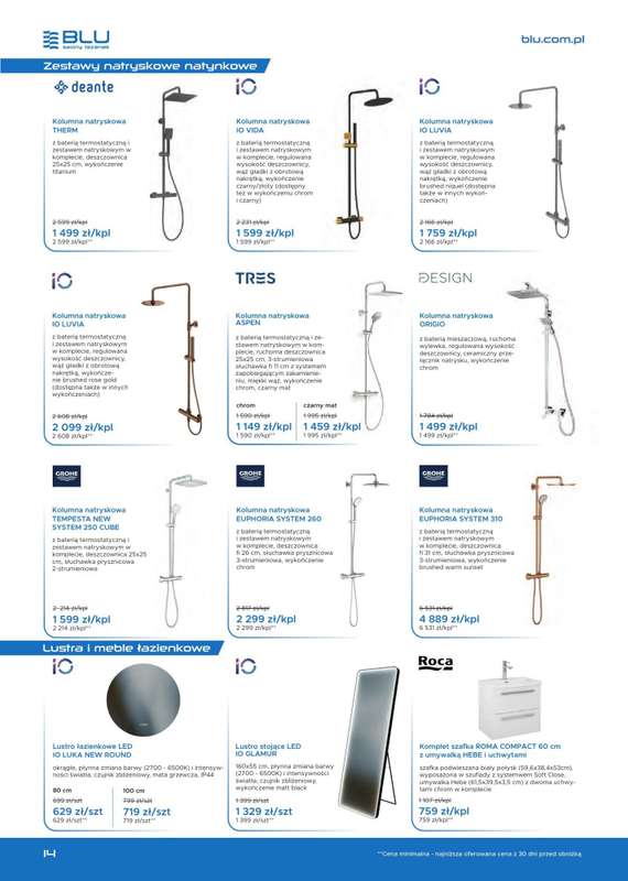 Blu Salony Łazienek - gazetka promocyjna Gazetka od soboty 01.11 do soboty 28.02 - strona 14