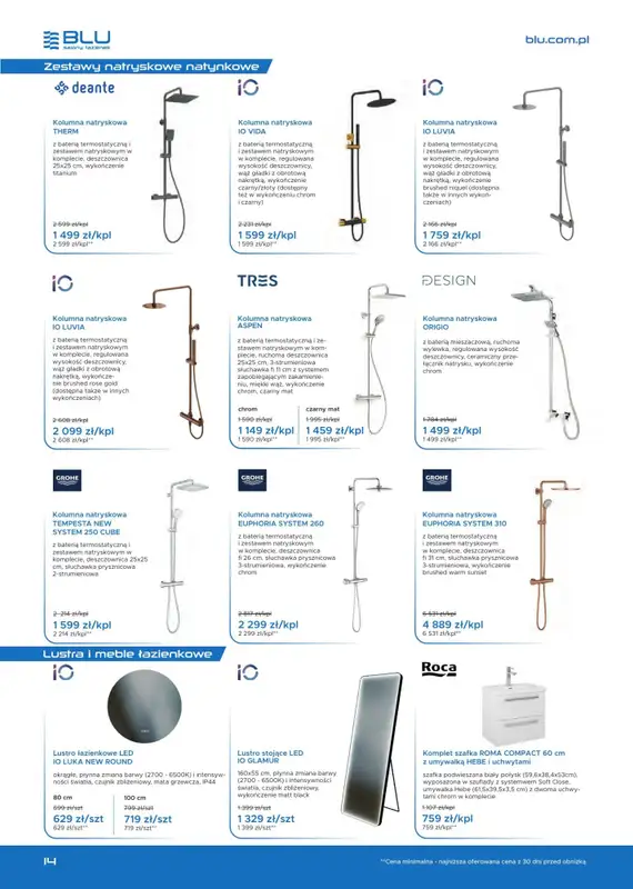 Blu Salony Łazienek - gazetka promocyjna Gazetka od soboty 01.11 do soboty 28.02 - strona 14