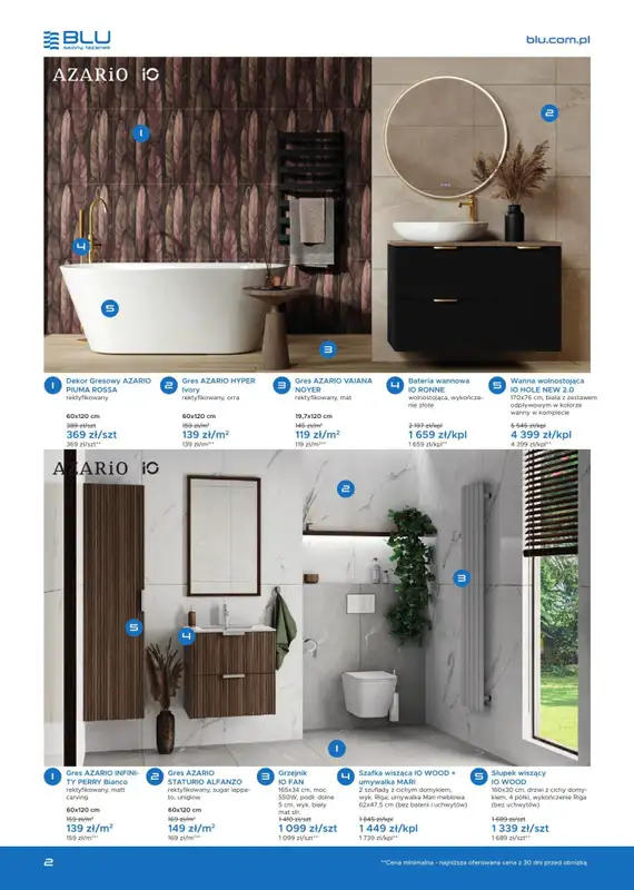 Blu Salony Łazienek - gazetka promocyjna Gazetka od soboty 01.11 do soboty 28.02 - strona 2