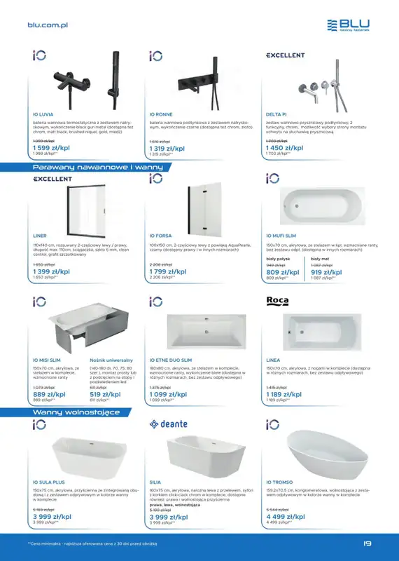 Blu Salony Łazienek - gazetka promocyjna Gazetka od soboty 01.11 do soboty 28.02 - strona 19