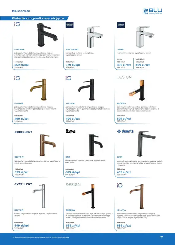 Blu Salony Łazienek - gazetka promocyjna Gazetka od soboty 01.11 do soboty 28.02 - strona 17