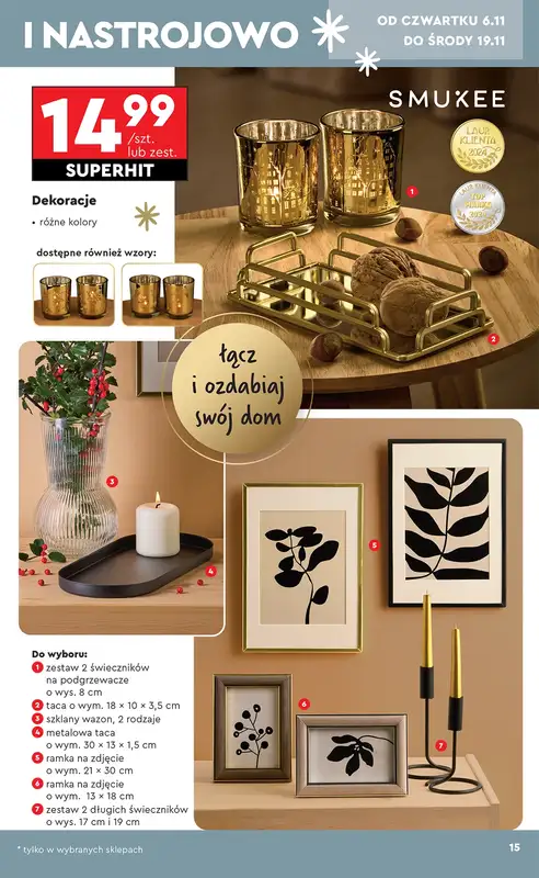 Biedronka - gazetka promocyjna Okazje tygodnia od 3.11 od poniedziałku 03.11 do środy 19.11 - strona 15