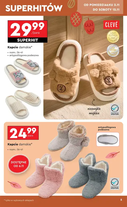Biedronka - gazetka promocyjna Okazje tygodnia od 3.11 od poniedziałku 03.11 do środy 19.11 - strona 5