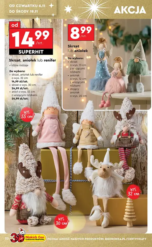 Biedronka - gazetka promocyjna Okazje tygodnia od 3.11 od poniedziałku 03.11 do środy 19.11 - strona 22