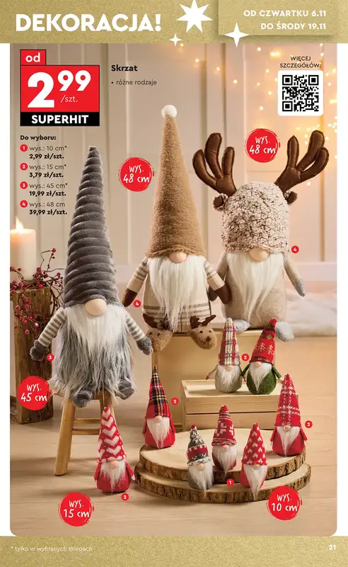 Biedronka - gazetka promocyjna Okazje tygodnia od 3.11 od poniedziałku 03.11 do środy 19.11 - strona 21