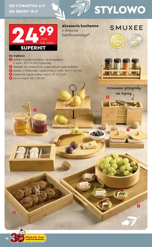 Biedronka - gazetka promocyjna Okazje tygodnia od 3.11 od poniedziałku 03.11 do środy 19.11 - strona 14