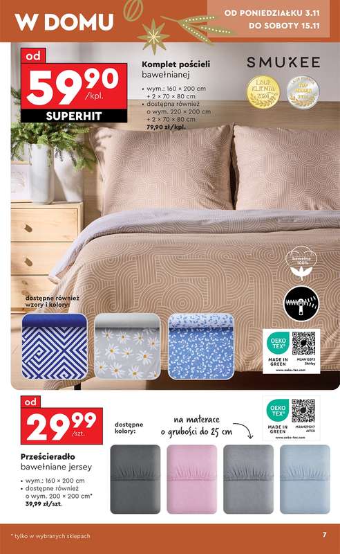 Biedronka - gazetka promocyjna Okazje tygodnia od 3.11 od poniedzia艂ku 03.11 do 艣rody 19.11 - strona 7 Biedronka - gazetka promocyjna Okazje tygodnia od 3.11 od poniedzia艂ku 03.11 do 艣rody 19.11 - strona 7