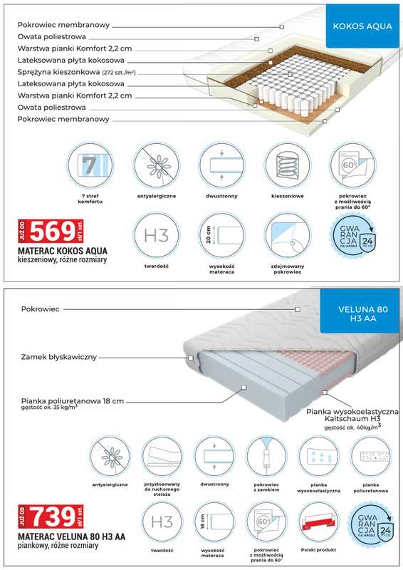 Merkury Market - gazetka promocyjna Meble, wypoczynki, materace od soboty 01.11 do niedzieli 30.11 - strona 43