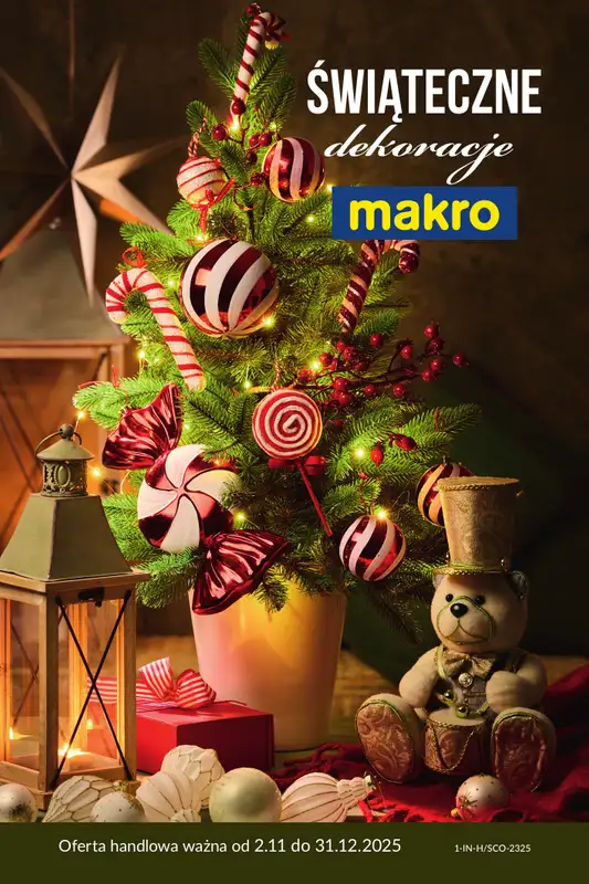 Makro - gazetka promocyjna Świąteczne dekoracje  