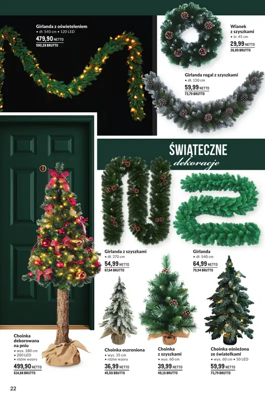 Makro - gazetka promocyjna Świąteczne dekoracje od niedzieli 02.11 do środy 31.12 - strona 22
