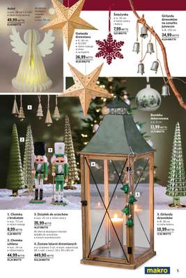 Makro - gazetka promocyjna Świąteczne dekoracje od niedzieli 02.11 do środy 31.12 - strona 5