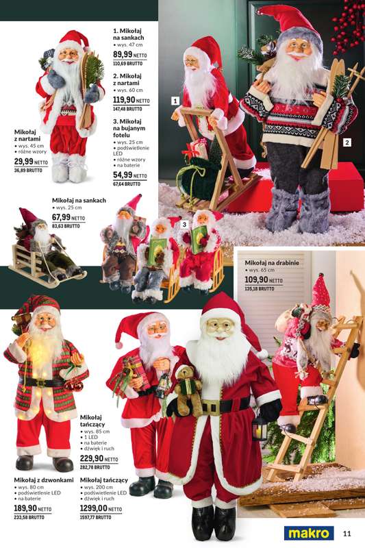 Makro - gazetka promocyjna Świąteczne dekoracje od niedzieli 02.11 do środy 31.12 - strona 11