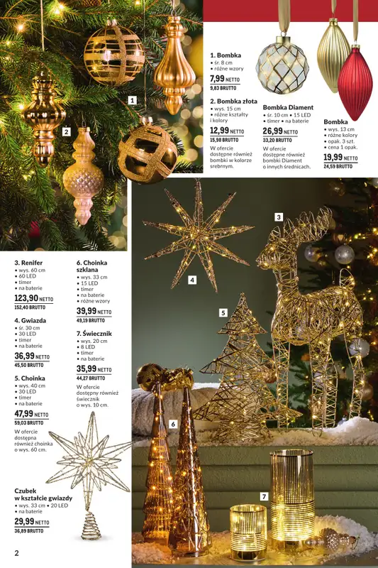 Makro - gazetka promocyjna Świąteczne dekoracje   - strona 2