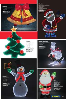 Makro - gazetka promocyjna Świąteczne dekoracje od niedzieli 02.11 do środy 31.12 - strona 15