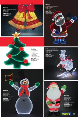 Makro - gazetka promocyjna Świąteczne dekoracje od niedzieli 02.11 do środy 31.12 - strona 15 Makro - gazetka promocyjna Świąteczne dekoracje od niedzieli 02.11 do środy 31.12 - strona 15
