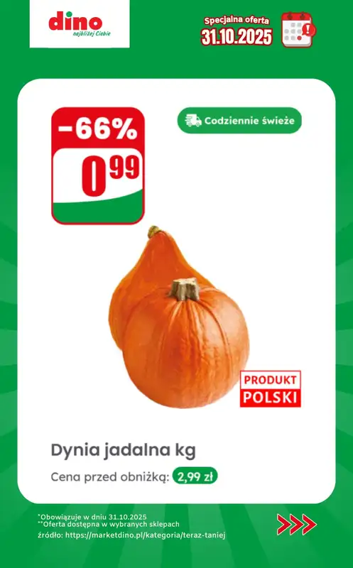 Dino - gazetka promocyjna Specjalna oferta na 31.10.2025 - promocje spoza gazetki   - strona 2 Dino - gazetka promocyjna Specjalna oferta na 31.10.2025 - promocje spoza gazetki   - strona 2