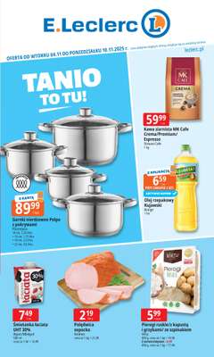 Leclerc - gazetka promocyjna Oferta E.Leclerc | Tanio to tu! od wtorku 04.11 do poniedziałku 10.11