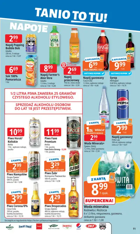 Leclerc - gazetka promocyjna Oferta E.Leclerc | Tanio to tu! od wtorku 04.11 do poniedziałku 10.11 - strona 11
